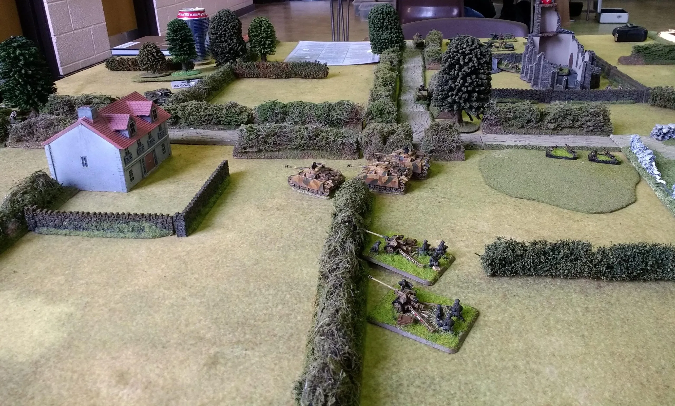 Tabletop wargaming scene